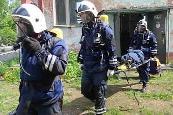 Сотрудники СОКБ №1 вместе со спасателями отработали действия при аварии на газовой котельной