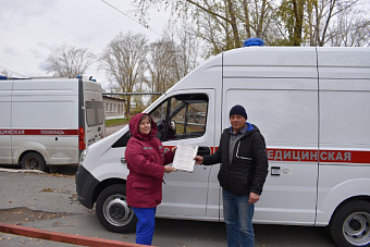Благодаря модернизации первичного звена здравоохранения на защиту пациентов сухоложской больницы встал новый автомобиль скорой помощи